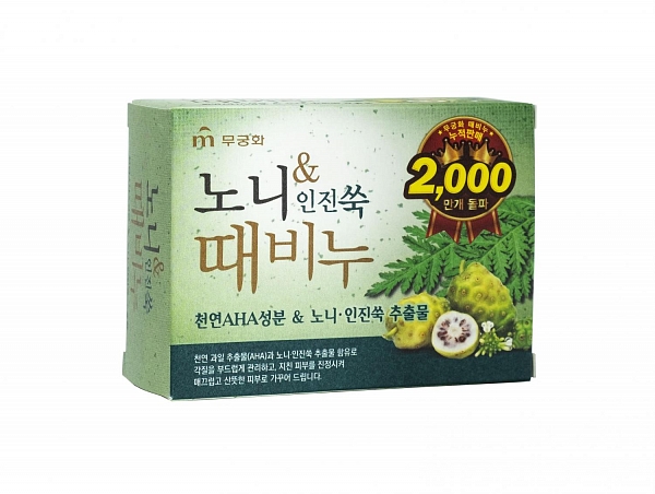 Отшелушивающее и успокаивающее мыло для тела MUKUNGHWA с экстрактом нони Noni & Foremost mugwort Body Soap 100 г