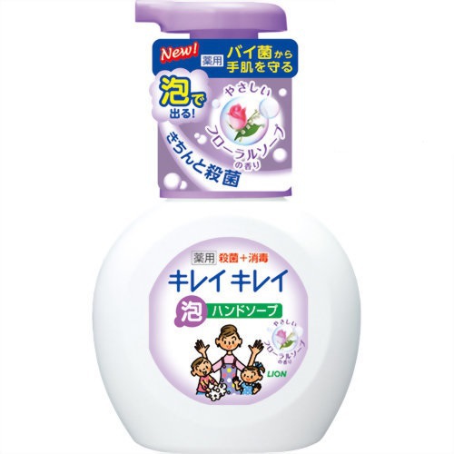 Пенное мыло для рук с ароматом цветов LION Kirei Kirei флакон-дозатор, 250 мл