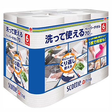 Многоразовые нетканые кухонные полотенца Nippon Crecia 70 листов х 6 рулонов